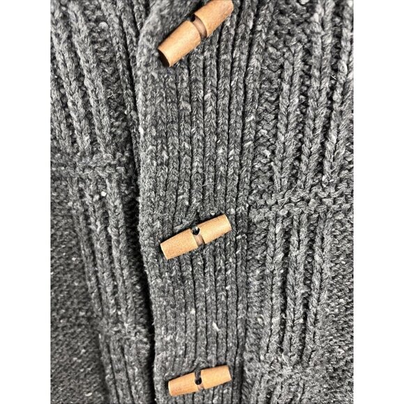 Banana Republic Grey Heavy Cotton V-Neck Cardigan Men's Size L - Picture 4 of 11